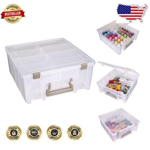 The Ultimate Art and Craft Storage Box with 8 Compartments - Stackable & Durable