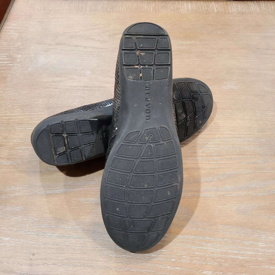 ARAVON womens sz 10AA Adalyn metallic snake print slip on comfort shoes loafers - Изображение 4 из 4