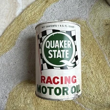 QUAKER STATE RACING MOTOR OIL 1 QUART CAN FULL NEW OLD STOCK