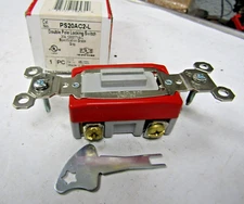 ✌ NEW PASS & SEYMOUR 20 AMP GREY DOUBLE POLE LOCKING SWITCH 120/277VAC PS20AC2-L