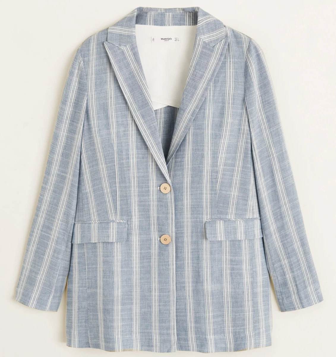 Mango shop striped blazer