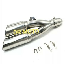 Marmitta Scarico Twin per Yamaha YZF-R 125 Terminale Inox