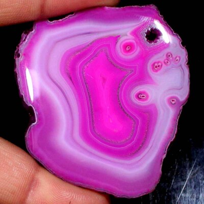 176.55 CTS Slice Druzy Agate Fancy Cabochon 56X63X5mm Treated Loose stone  BC-14