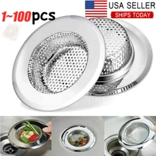 4.5" Kitchen Sink Strainer Stopper Stainless Steel Drain Basket Waste Plug