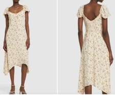 Reformation Maebry printed viscose midi dress NWOT