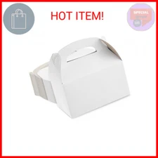 Best Paper Greetings 24 Pack White Treat Boxes with Handles Kids Party Favours
