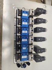 Festo Pneumatic Valve Assembly w/ 6 Solenoid Valves