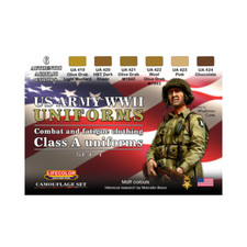 LC-CS17 LifeColor USA WWII Army Uniforms Set 1 modelling Paints