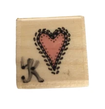 Uptown Rubber Stamp Holly Pond Hill Small Heart Love Valentines Day Card Making