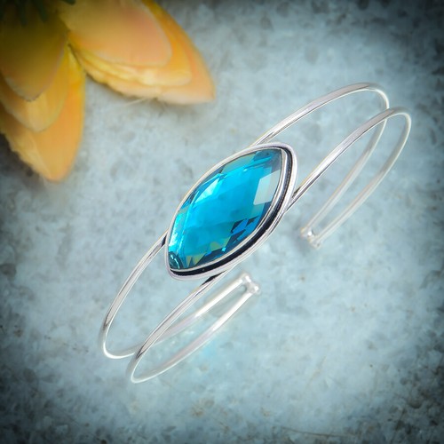 Bracelet Manchette Turquoise Tibétain - Bijou Bohème