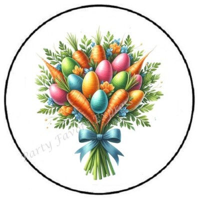 EASTER EGG BOUQUET ENVELOPE SEALS LABELS STICKERS PARTY FAVORS