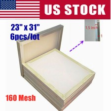 6 Pack 23" x 31" Aluminum Frame Silk Screen Printing Screens 160 Mesh