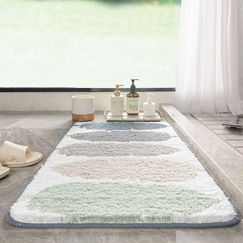 Microfiber Absorbent Water Bathroom Shower Bath Mat Anti Slip Bathroom Mats - Picture 21 of 26