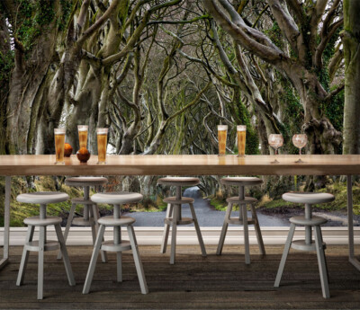 3D Tree Branches Road G9667 Wallpaper Wall Murals Removable Self-adhesive Honey