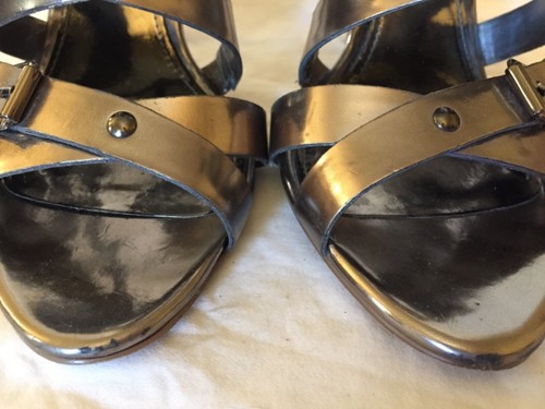 MARC FISHER Women’s shoes CAGED HEEL SILVER/GRAY siize 8 - Picture 3 of 11