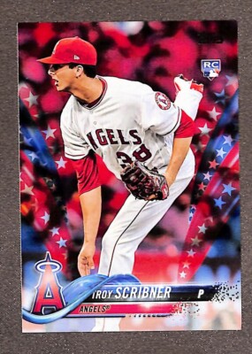 2018 Topps Series 2 #440 Troy Scribner Independence Day /76 Rookie
