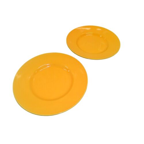 Retroneu Everyday China Garcia Saffron Yellow Dinner Plates Set 4 Buy More Save - Picture 1 of 13