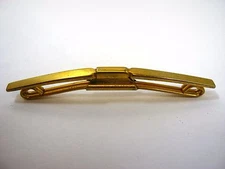 Vintage Tie Collar Clip Bar: Smooth Gold Tone Classic Design