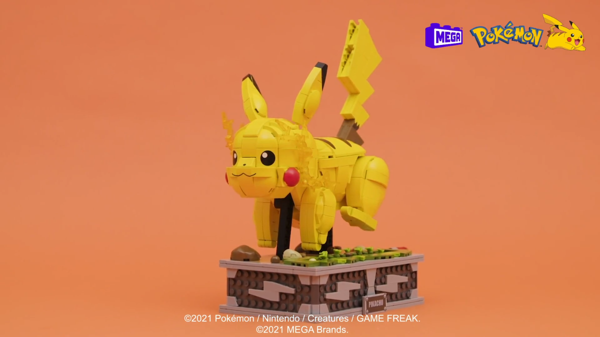 Mega Pokémon Building Toys Set Motion Pikachu with 1092 Pieces