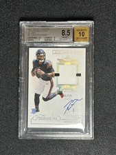 2021 Flawless Justin Fields Gloves RC Silver Signature Gloves /20 BGS 8.5/10