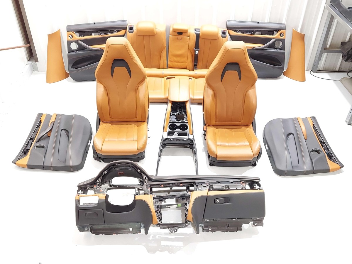  X6M（f86 2019年後期モデル）純正インパネ6点セット 15-19 X6M F86 F16 X6 Tan Interior Set (Seats Door Console Dash