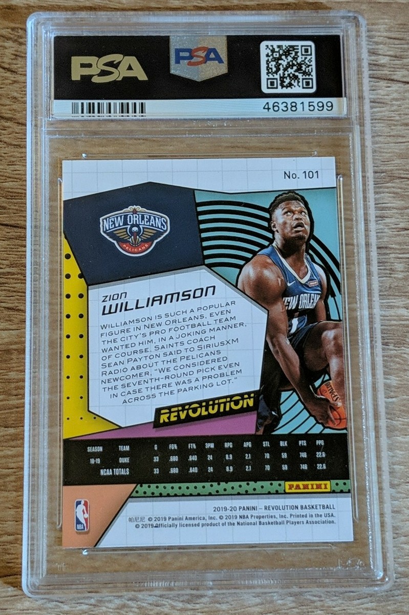 Zion Williamson 2019 Panini Revolution 101 RC Rookie PSA 10