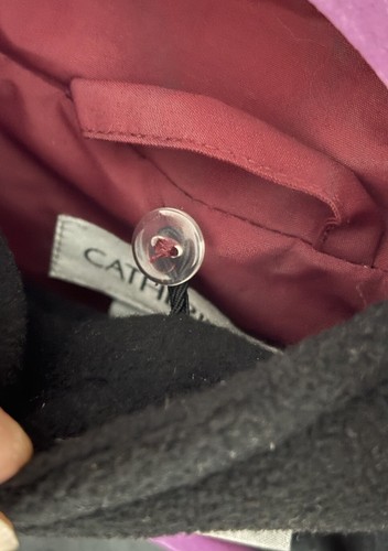 Catherines Burgundy Raincoat w/Detachable Hood & Lining 2X Zip up & Drawstring - Picture 15 of 20