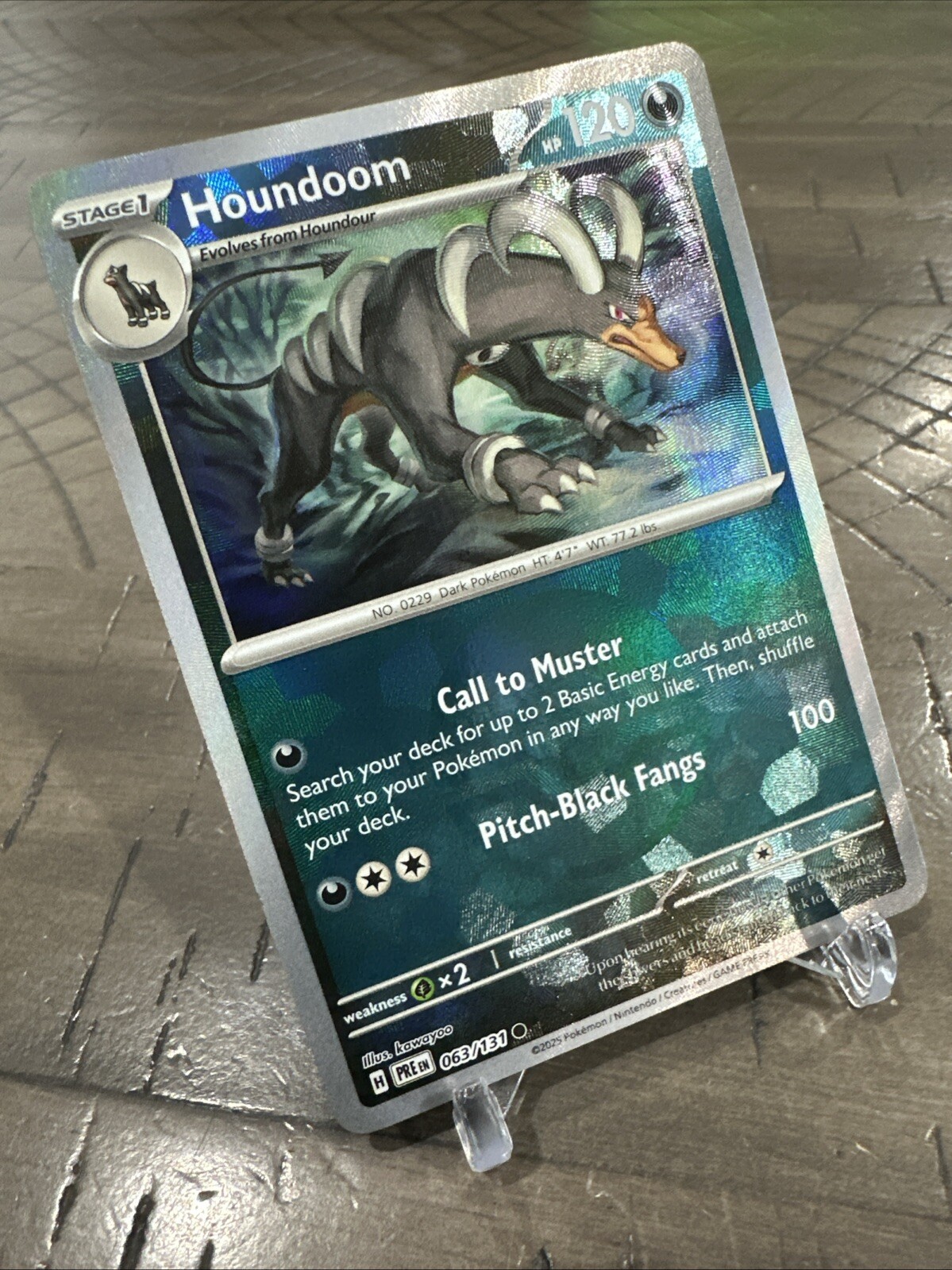 Houndoom Pokeball Holo 063/131 - NM Prismatic Evolutions Pokemon