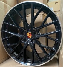 21'' inch (1) Wheel fit Porsche Panamera Cayenne Gloss Black Machine 21X9.5 New