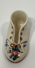 Vintage Rare Hand Painted Baby Shoe Porcelain Mark Italy On Bottom.