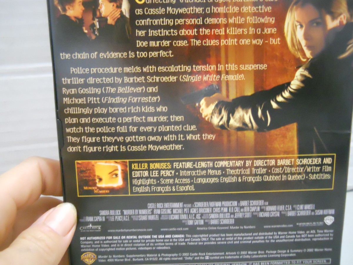 Murder By Numbers (Sandra Bullock) DVD NEW SEALED MOVIE