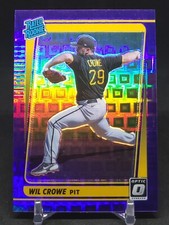 2021 Panini Donruss Optic Wil Crowe Rated Rookie RC Pandora Purple Prizm /99 #94