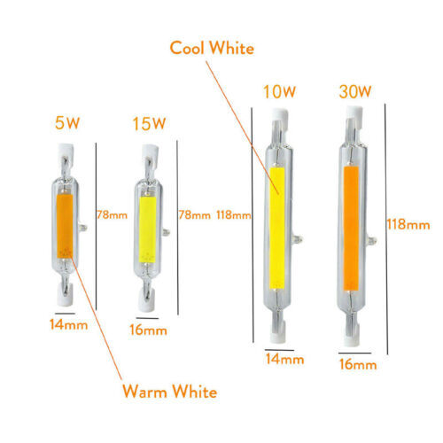 R7s LED Bulb Halogen Lamp Glass Tube High Power COB For Home Power Saver Energy - Picture 15 of 15