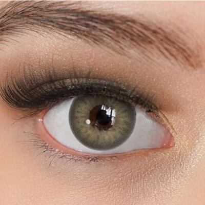 CHARMIGA Kontaktlinsen farbig braun Jahreslinsen ohne Stärke Farblinsen Dawn Brown