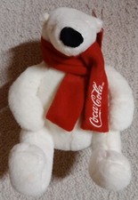 Coca Cola Polar Bear 8" Plush Stuffed Animal Toy Plushie Red Scarf 2013 DanDee23