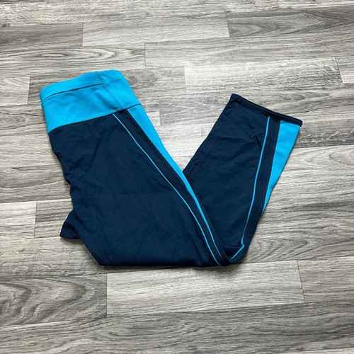 GAP Fit Elastic Waist Blue Activewear Capri Leggings Girl's Size Small - Picture 2 of 12