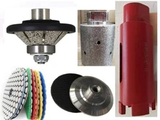 granite wet polisher grinder 3/16" Bevel Bullnose stone core bit marble buffer