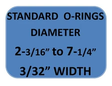 3/32" SQUARE & ROUND Buna Rubber O-RINGS Choose Size Co2 KIT 2-3/16" TO 7-7/16"