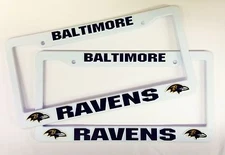 2 Baltimore RAVENS License Plate Frames NEW Auto Truck FREE U.S.A. SHIPPING