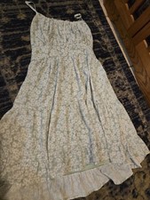 Romantic Coastal Cowgirl Sage Green Floral Dress Size Petite M BY SHEIN