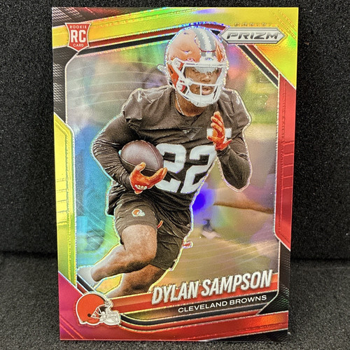 Panini 2025 Prizm Red & Yellow Prizm Dylan Sampson RC 44/44 Bookend #365 Browns