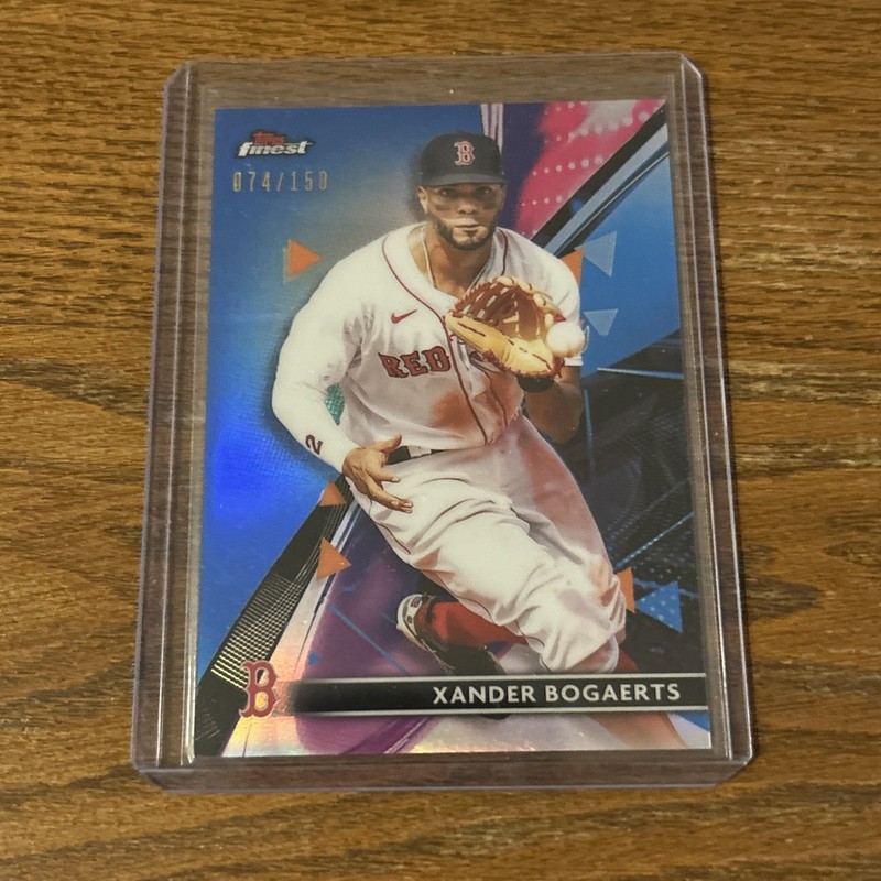 XANDER BOGAERTS 2021 TOPPS FINEST BLUE /150 #72 RED SOX 