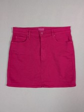 Mother High Waisted Smokin' Double Micro Skirt Womens 31 Raspberry Pink Boho