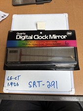 Quartz Digital Clock Rear View Mirror With Digital Clock Nos Clamps