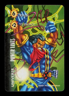 Bishop Power Lines  Marvel Over Power 1995 Trading Card TCG CCG
