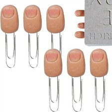3D Creative Funny Finger Bookmark Horror Realistic Finger Book Marks Paperclips