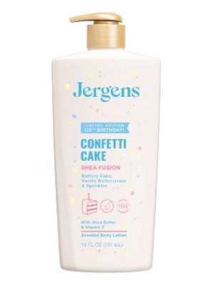 NEW! VIRAL! Jergens Shea Fusion Confetti Cake Body Lotion  14 oz