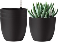 SelbstbewäSserungstopf 15Cm 4Er Set Mit Wasseranzeiger Schwarz