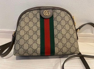 GUCCI GG Supreme Ophidia Bag PVC Canvas Beige 499621
