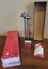 Starrett 657AA Magnetic Base Dial Indicator Holder, complete set